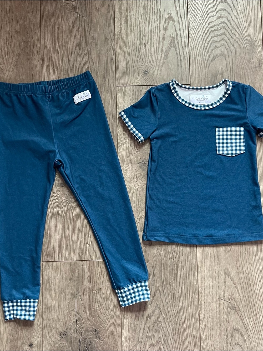 Love + Grow Clothing Co Anchors Aweigh Boys 4T Navy Blue Lounge Set